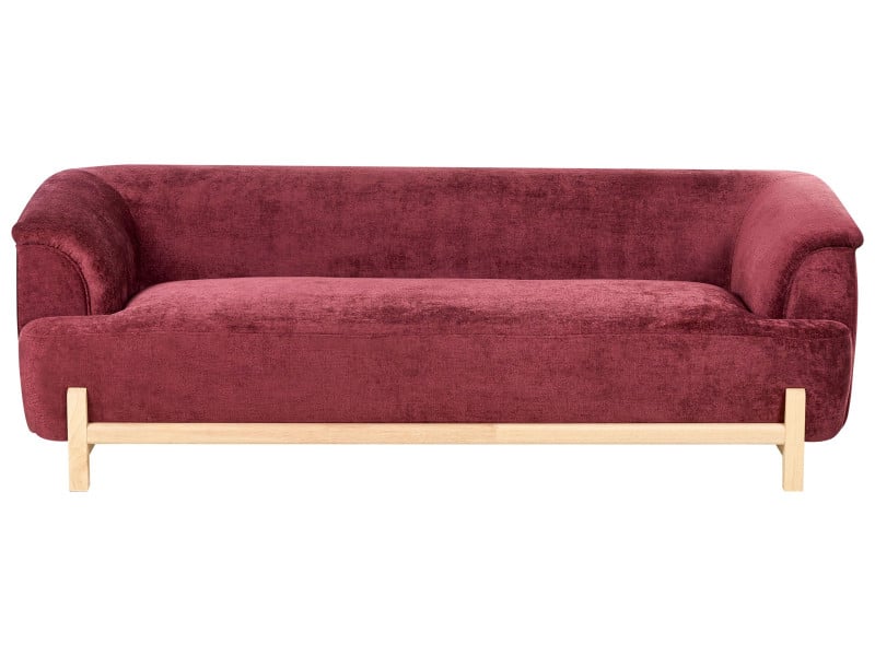 Sofa 3-osobowa szenil burgundowa 816152