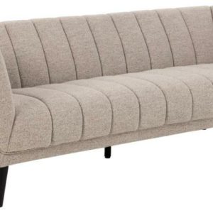 Sofa 3-osobowa Tampa beżowa drewniane nóżki czarne 281763 Sofa 3-osobowa Tampa beżowa drewniane nóżki czarne 281763