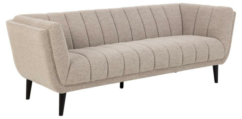 Sofa 3-osobowa Tampa beżowa drewniane nóżki czarne 281763