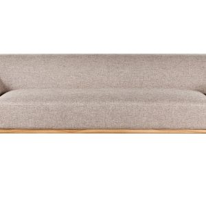 Sofa 3-osobowa tapicerowana drewno nogi jasnobrązowa 453833 Sofa 3-osobowa tapicerowana drewno nogi jasnobrązowa 453833