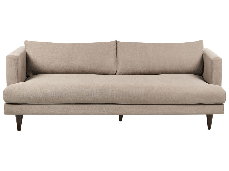Sofa 3-osobowa tapicerowana jasnobrązowa 451656