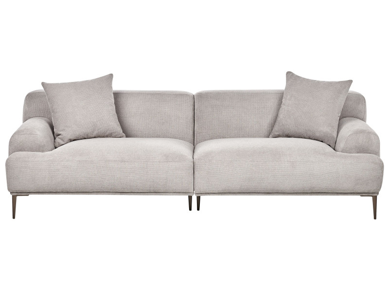 Sofa 3-osobowa tapicerowana jasnoszara 453835