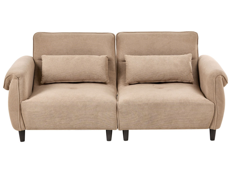 Sofa 3-osobowa tkanina jasnobrązowa 806454