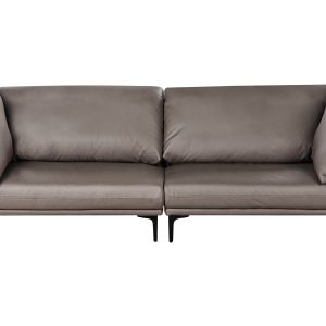 Sofa 3-osobowa wegańska ekoskóra brązowa 748321 Sofa 3-osobowa wegańska ekoskóra brązowa 748321