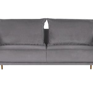 Sofa 3-osobowa welur 185×78 szaro-złota 190500 Sofa 3-osobowa welur 185×78 szaro-złota 190500