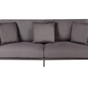 Sofa 3-osobowa welur beżowoszara 647902 Sofa 3-osobowa welur beżowoszara 647902