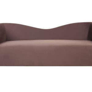 Sofa 3-osobowa welurowa nowoczesna brązowa 866712 Sofa 3-osobowa welurowa nowoczesna brązowa 866712