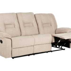 Sofa 3-osobowa z funkcją relaks beżowa 385017