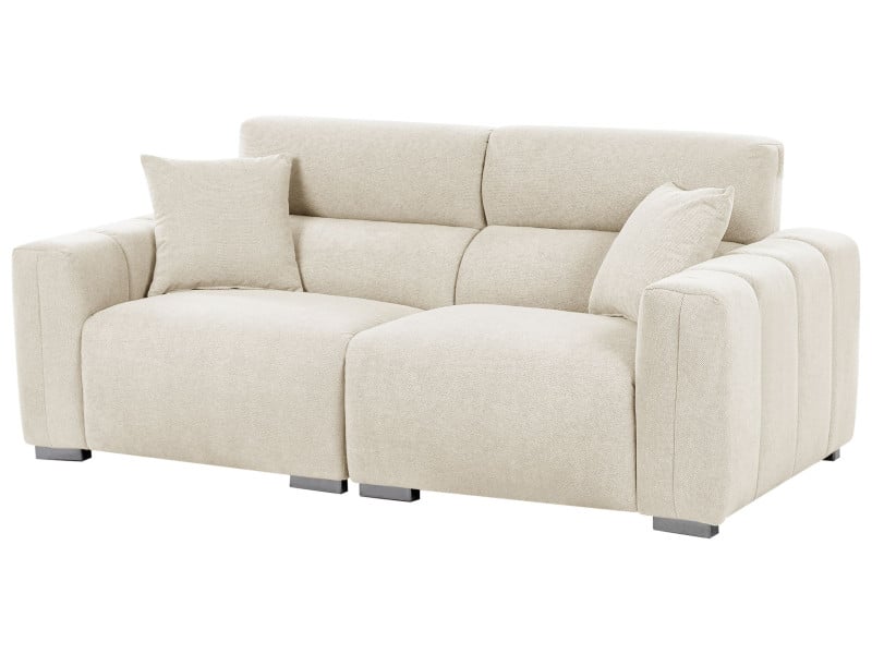Sofa 3 osobowa z poduszkami beżowa 597698