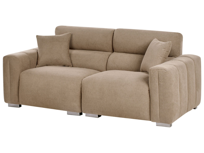 Sofa 3 osobowa z poduszkami brązowa 597697