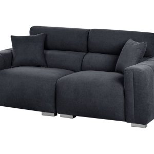Sofa 3 osobowa z poduszkami czarna 597696 Sofa 3 osobowa z poduszkami czarna 597696