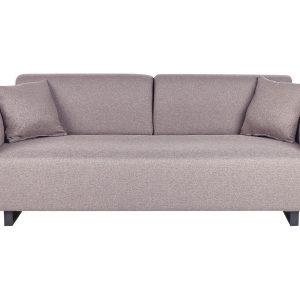Sofa 3-osobowa ze stolikami brązowa 453836