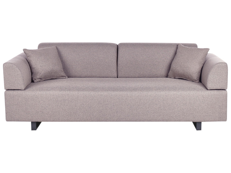 Sofa 3-osobowa ze stolikami brązowa 453836