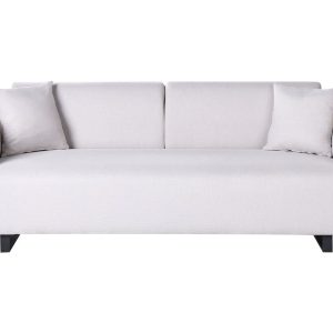 Sofa 3-osobowa ze stolikami pomocniczymi beżowa 453844