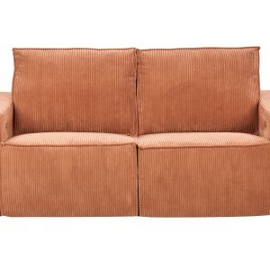 Sofa 3-osobwa regulacja sztruksowa pomarańczowa 451629 Sofa 3-osobwa regulacja sztruksowa pomarańczowa 451629