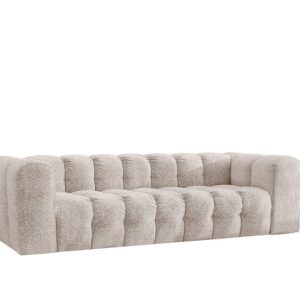Sofa 4-osobowa, Kanapa BALOO, tkanina Szenil + Bukla, Ecru 753907 Sofa 4-osobowa, Kanapa BALOO, tkanina Szenil + Bukla, Ecru 753907