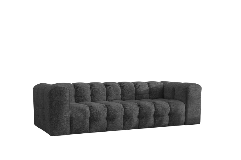 Sofa 4-osobowa, Kanapa BALOO, tkanina Szenil + Bukla, Grafitowy 753912