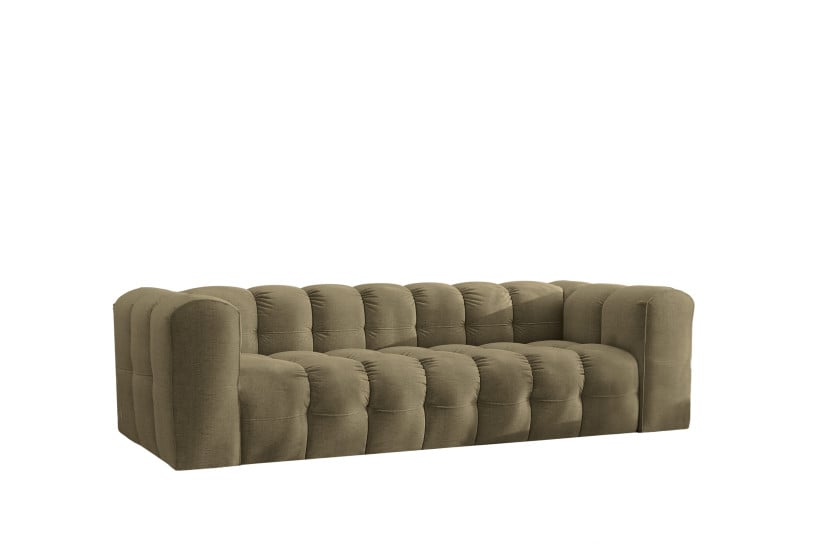 Sofa 4-osobowa, Kanapa BALOO, tkanina Szenil, Oliwkowy 754108