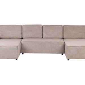 Sofa 4-osobowa narożnik regulowane oparcie jasnobrązowa 566977 Sofa 4-osobowa narożnik regulowane oparcie jasnobrązowa 566977