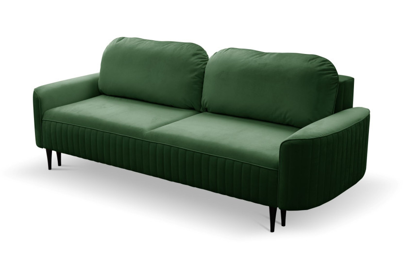 Sofa ANES rozkładana trzyosobowa do salonu - butelkowa zieleń 725293