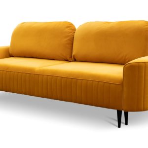 Sofa ANES rozkładana trzyosobowa do salonu – musztardowy 725320 Sofa ANES rozkładana trzyosobowa do salonu – musztardowy 725320