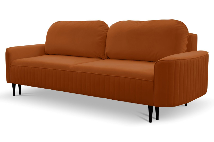 Sofa ANES rozkładana trzyosobowa do salonu - rdzawy kolor 725303