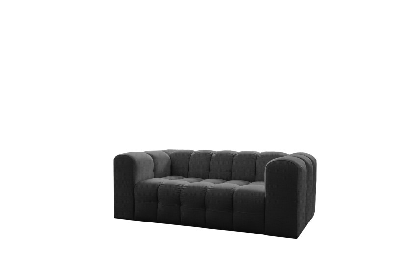 Sofa Baloo, 2-osobowa, do salonu, tkanina Moly, antracyt 806416