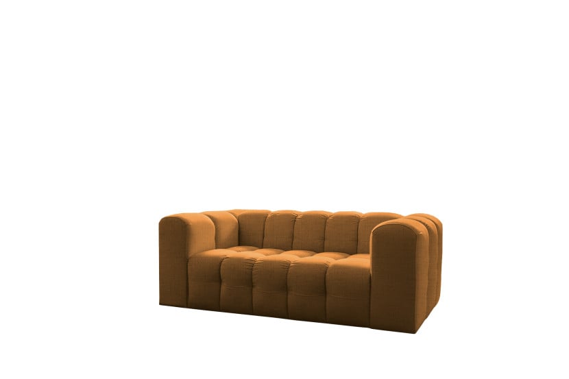 Sofa Baloo, 2-osobowa, do salonu, tkanina Moly, pomarańcz 806443
