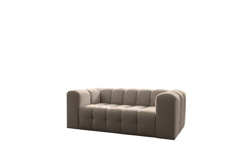 Sofa Baloo, 2-osobowa, do salonu, tkanina Tiffany, taupe 806455