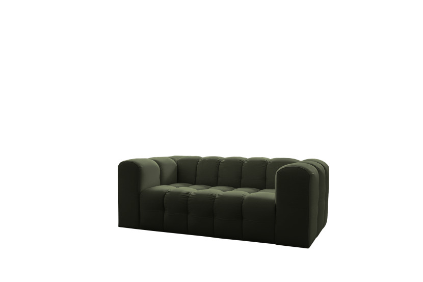 Sofa Baloo, 2-osobowa, do salonu, tkanina Tiffany, zielony 806417