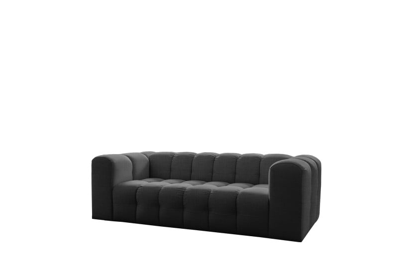 Sofa Baloo, 3-osobowa, do salonu, tkanina Moly, antracyt 806436