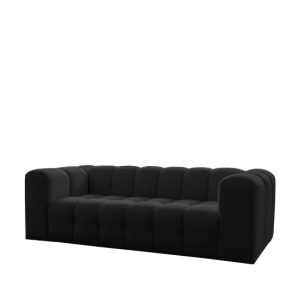 Sofa Baloo, 3-osobowa, do salonu, tkanina Tiffany, czarny 806414 Sofa Baloo, 3-osobowa, do salonu, tkanina Tiffany, czarny 806414