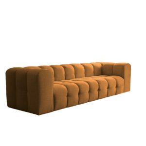 Sofa Baloo, 4-osobowa, do salonu, tkanina Moly, pomarańcz 806435 Sofa Baloo, 4-osobowa, do salonu, tkanina Moly, pomarańcz 806435