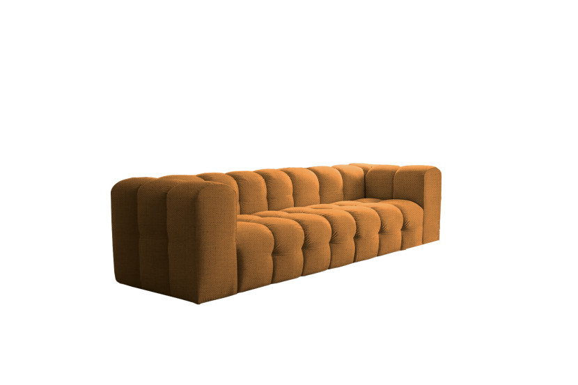 Sofa Baloo, 4-osobowa, do salonu, tkanina Moly, pomarańcz 806435