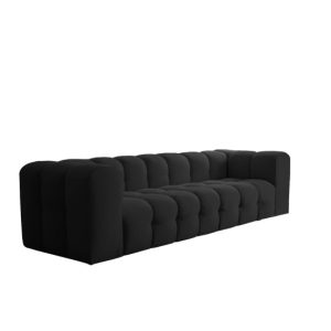 Sofa Baloo, 4-osobowa, do salonu, tkanina Tiffany, czarny 806437 Sofa Baloo, 4-osobowa, do salonu, tkanina Tiffany, czarny 806437