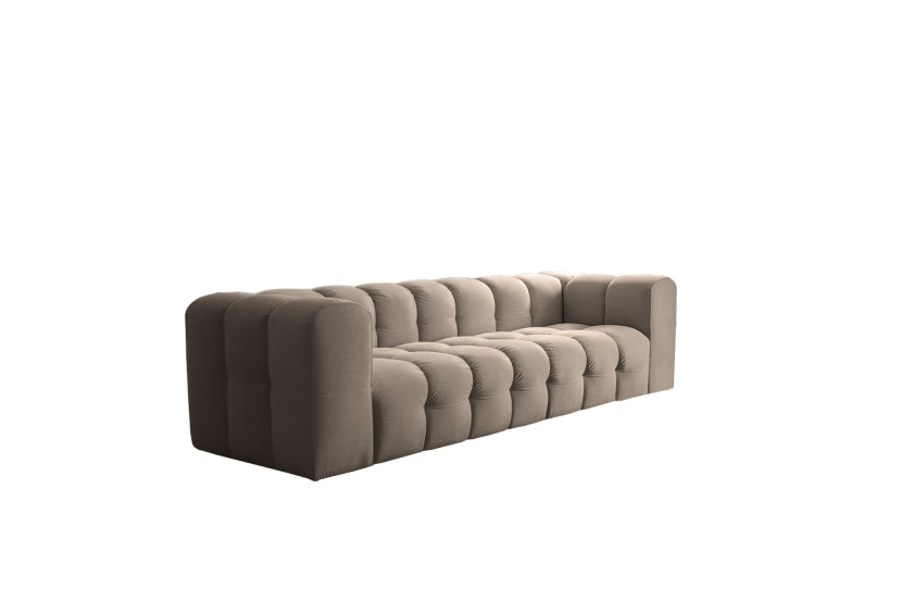 Sofa Baloo, 4-osobowa, do salonu, tkanina Tiffany, taupe 806420