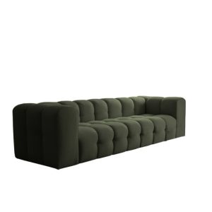 Sofa Baloo, 4-osobowa, do salonu, tkanina Tiffany, zielony 806407 Sofa Baloo, 4-osobowa, do salonu, tkanina Tiffany, zielony 806407