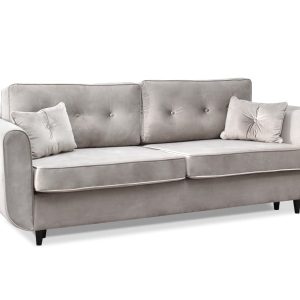 Sofa Blink Beżowy Welur, Podstawa Czarny 341647 Sofa Blink Beżowy Welur, Podstawa Czarny 341647
