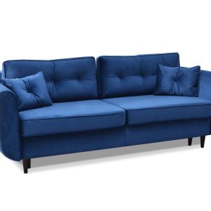 Sofa Blink Granatowy Welur, Podstawa Czarny 341658 Sofa Blink Granatowy Welur, Podstawa Czarny 341658