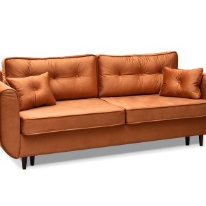 Sofa Blink Miedziany Welur, Podstawa Orzech 341657 Sofa Blink Miedziany Welur, Podstawa Orzech 341657