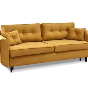 Sofa Blink Miodowy Welur, Podstawa Czarny 341648 Sofa Blink Miodowy Welur, Podstawa Czarny 341648