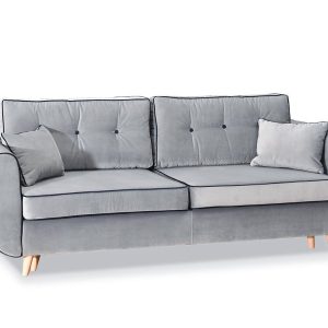 Sofa Blink Niebieski Welur, Podstawa Dąb-Naturalny 341645 Sofa Blink Niebieski Welur, Podstawa Dąb-Naturalny 341645