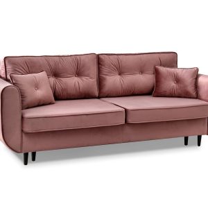 Sofa Blink Pudrowy Welur, Podstawa Czarny 341650 Sofa Blink Pudrowy Welur, Podstawa Czarny 341650