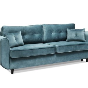 Sofa Blink Turkus Welur, Podstawa Czarny 341651 Sofa Blink Turkus Welur, Podstawa Czarny 341651