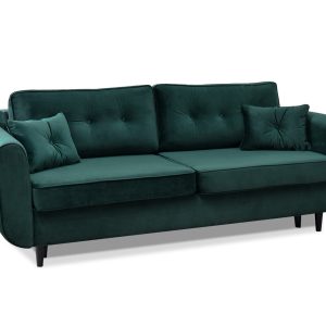 Sofa Blink Zielony-Ciemny Welur, Podstawa Czarny 341656 Sofa Blink Zielony-Ciemny Welur, Podstawa Czarny 341656