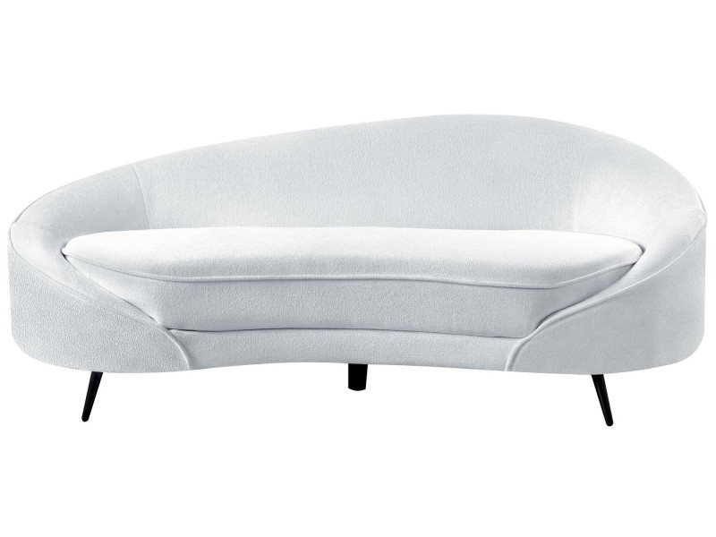 Sofa boucle w stylu glamour biała 331266