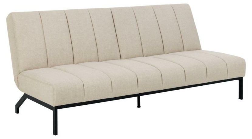 Sofa Caix beżowa regulowane oparcia z funkcją spania 271405