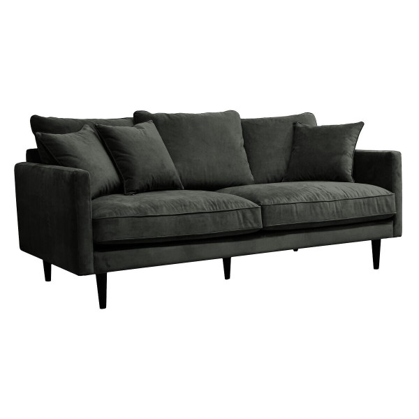 Sofa Candice zielona ciemna hydrofobowa tapicerka 3-osobowa 459994