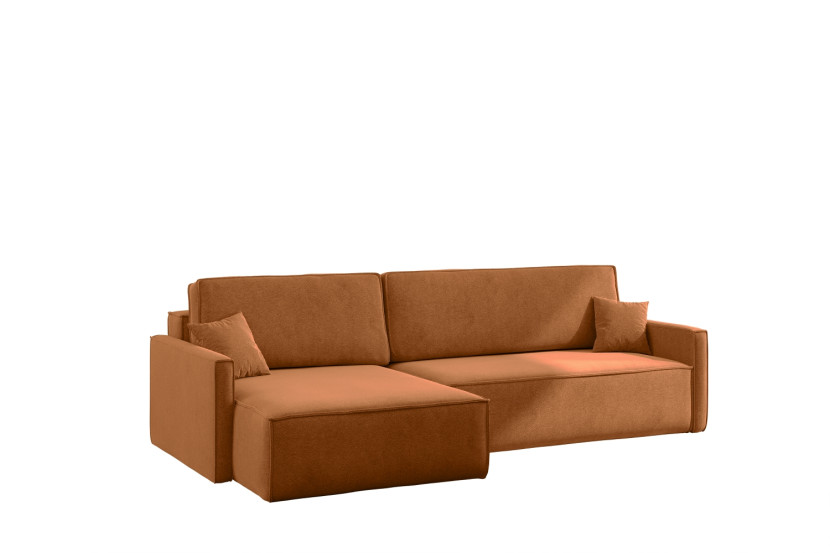 Sofa Carlos z Funkcją Spania Tkanina Salvador Brązowy Lewy 656180