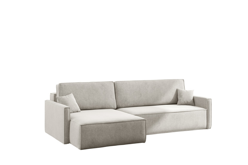 Sofa Carlos z Funkcją Spania Tkanina Salvador Jasnoszary Prawy 656192